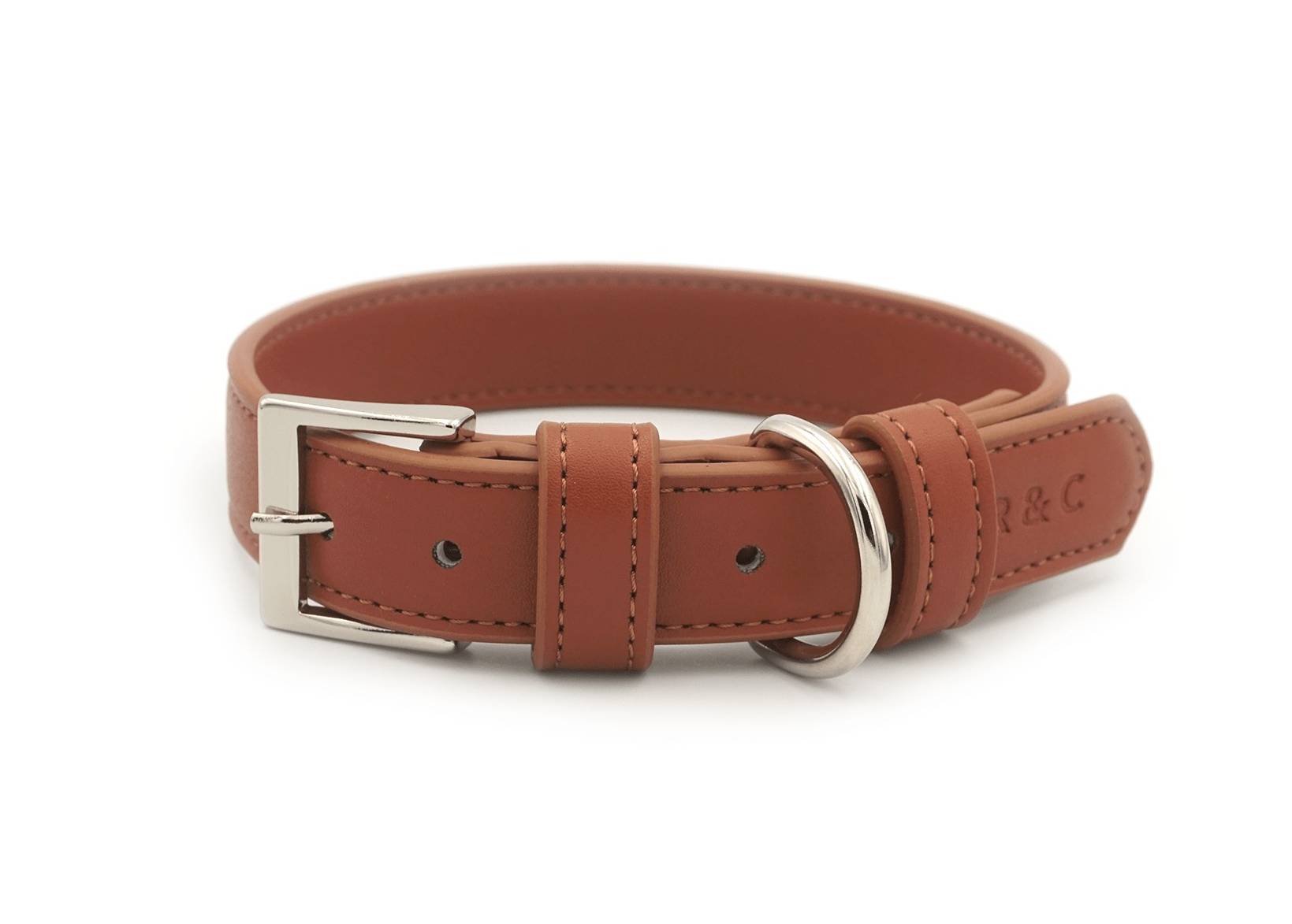 Brown Eco Leather Dog Collar - Ralph & Co