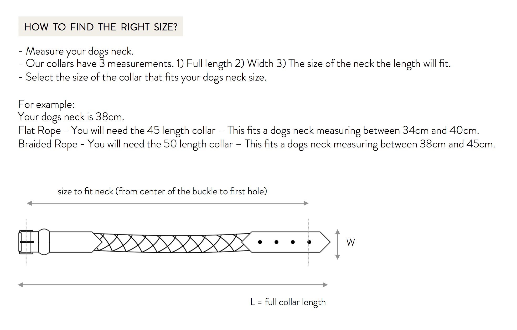 Flat Rope Dog Collar - Black - Ralph & Co