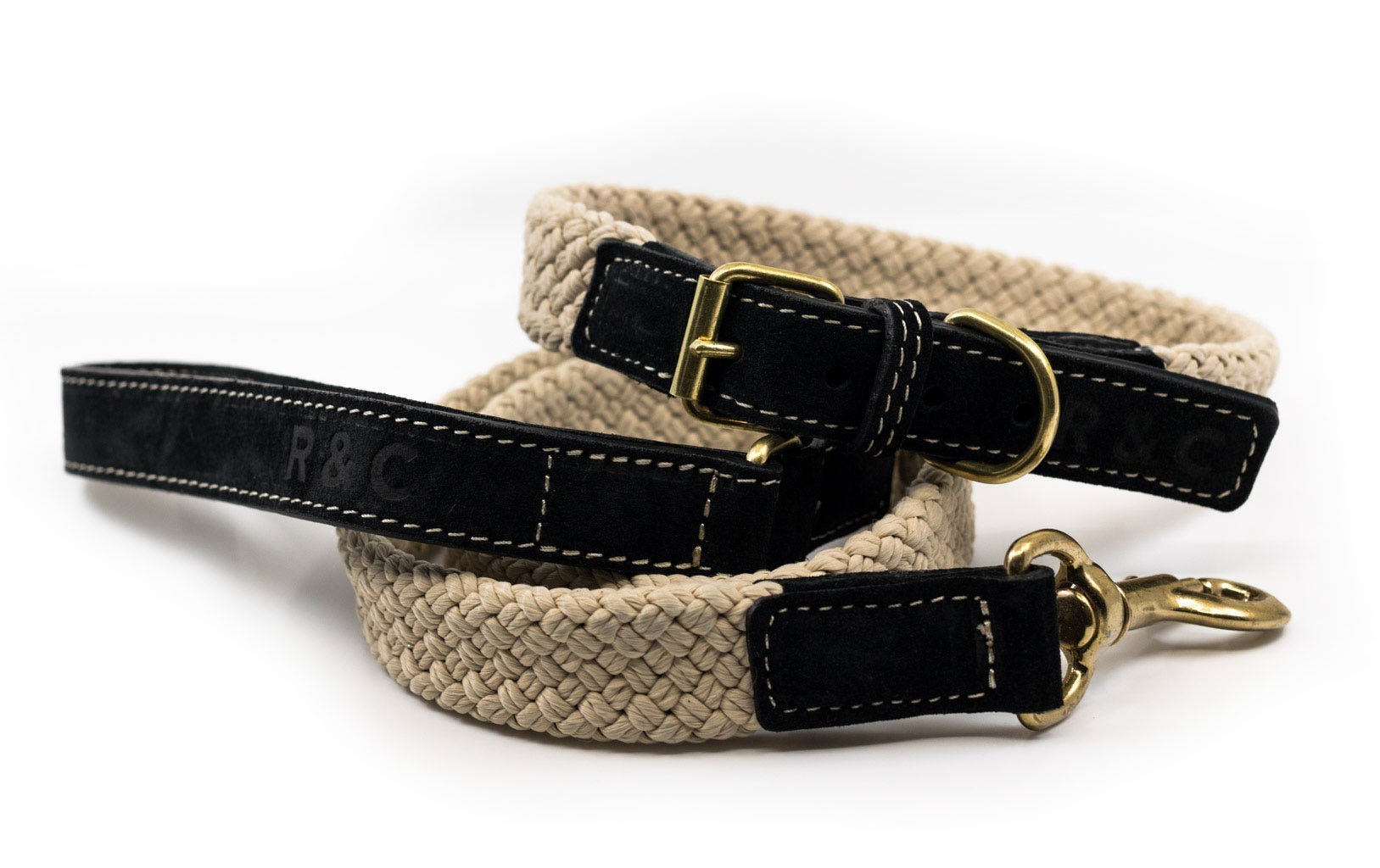 Flat Rope Dog Collar - Black - Ralph & Co