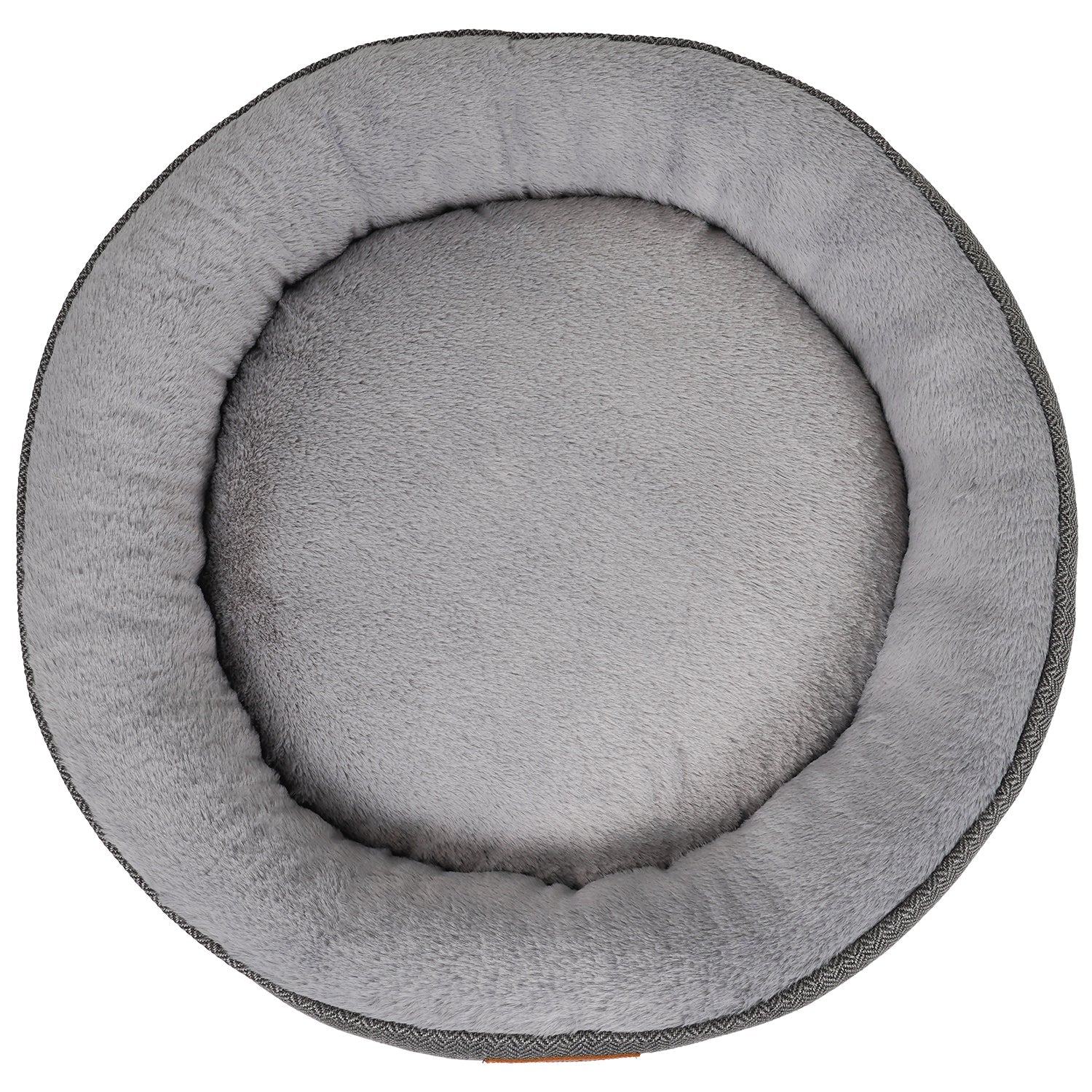 Grey Herringbone Donut Dog Bed | Balmoral - Ralph & Co