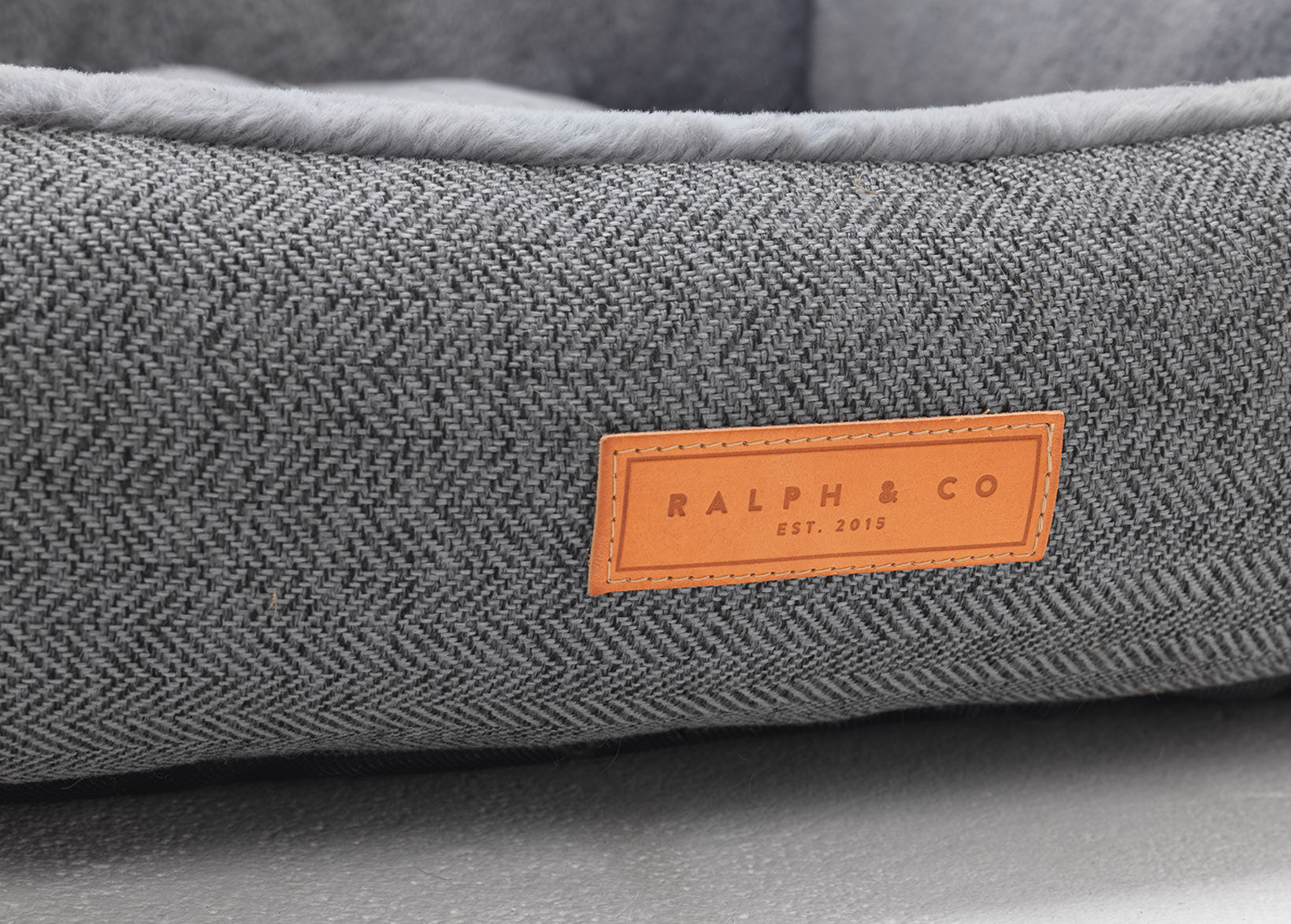 Herringbone Grey Dog Bed | Balmoral - Ralph & Co