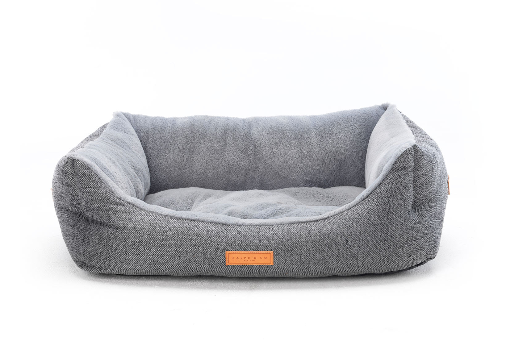 Herringbone Grey Dog Bed | Balmoral - Ralph & Co