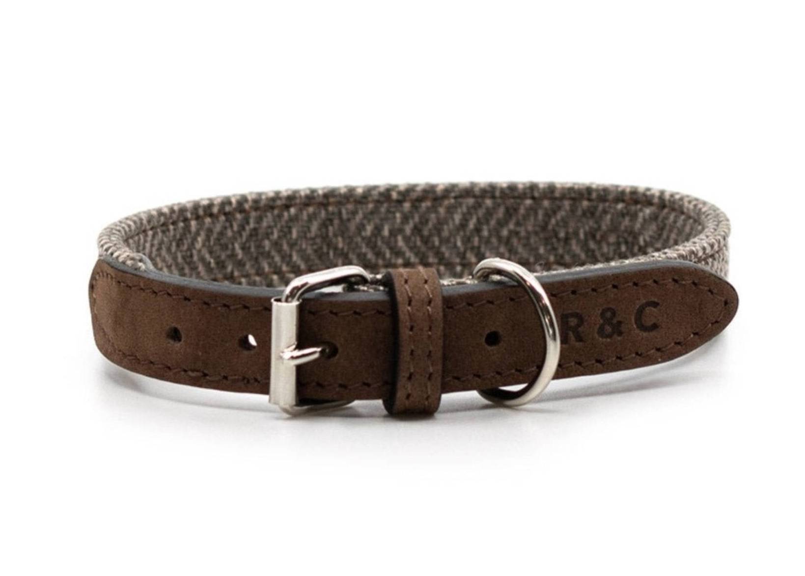 Herringbone & Leather Collar - Lincoln - Ralph & Co