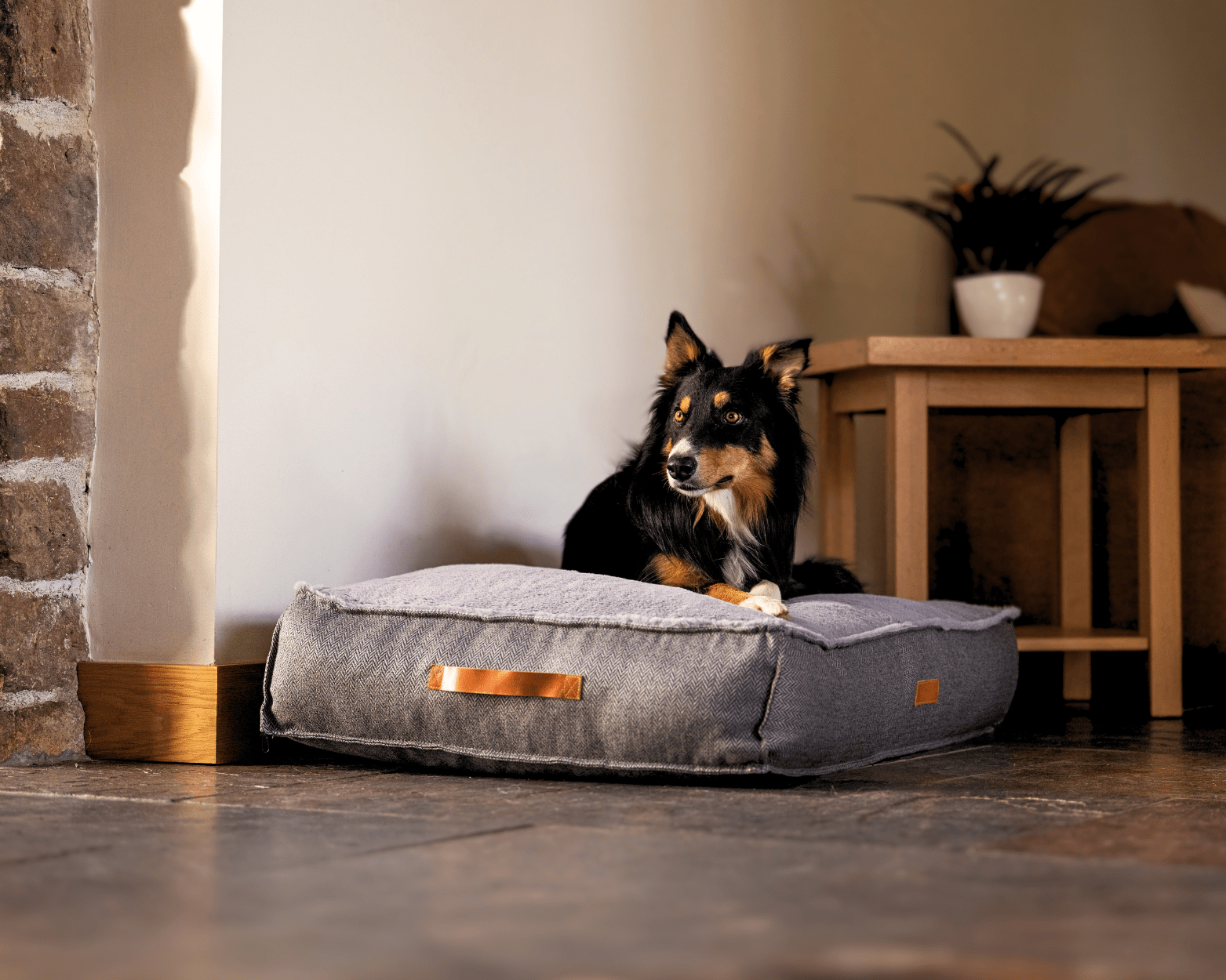 Herringbone Pillow Dog Bed | Balmoral - Ralph & Co