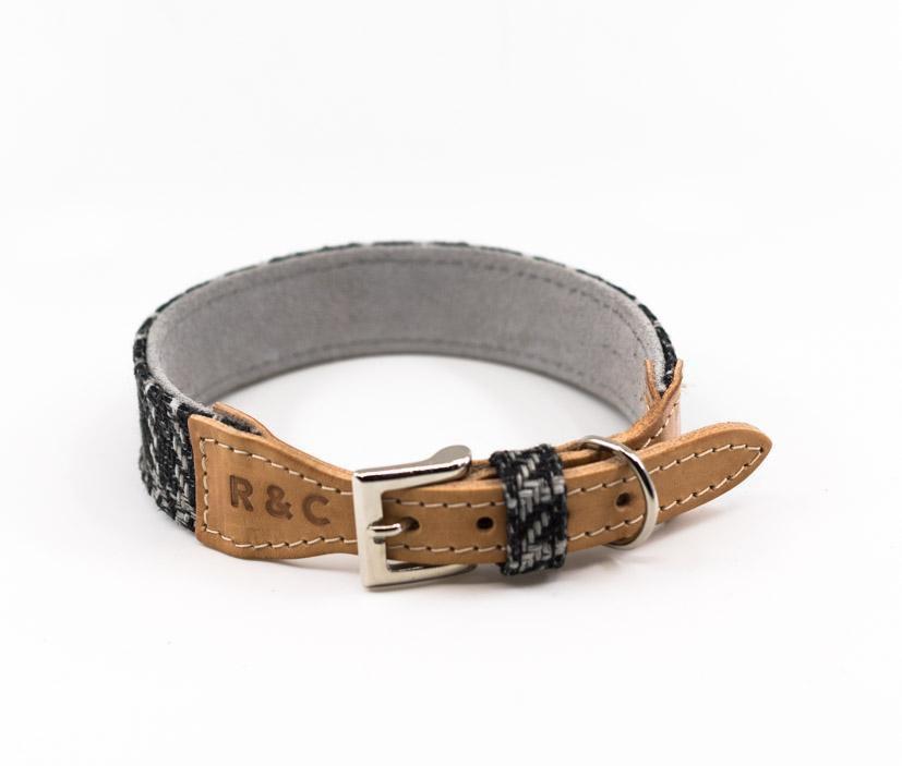 Tweed & Leather Dog Collar - Ascot - Ralph & Co