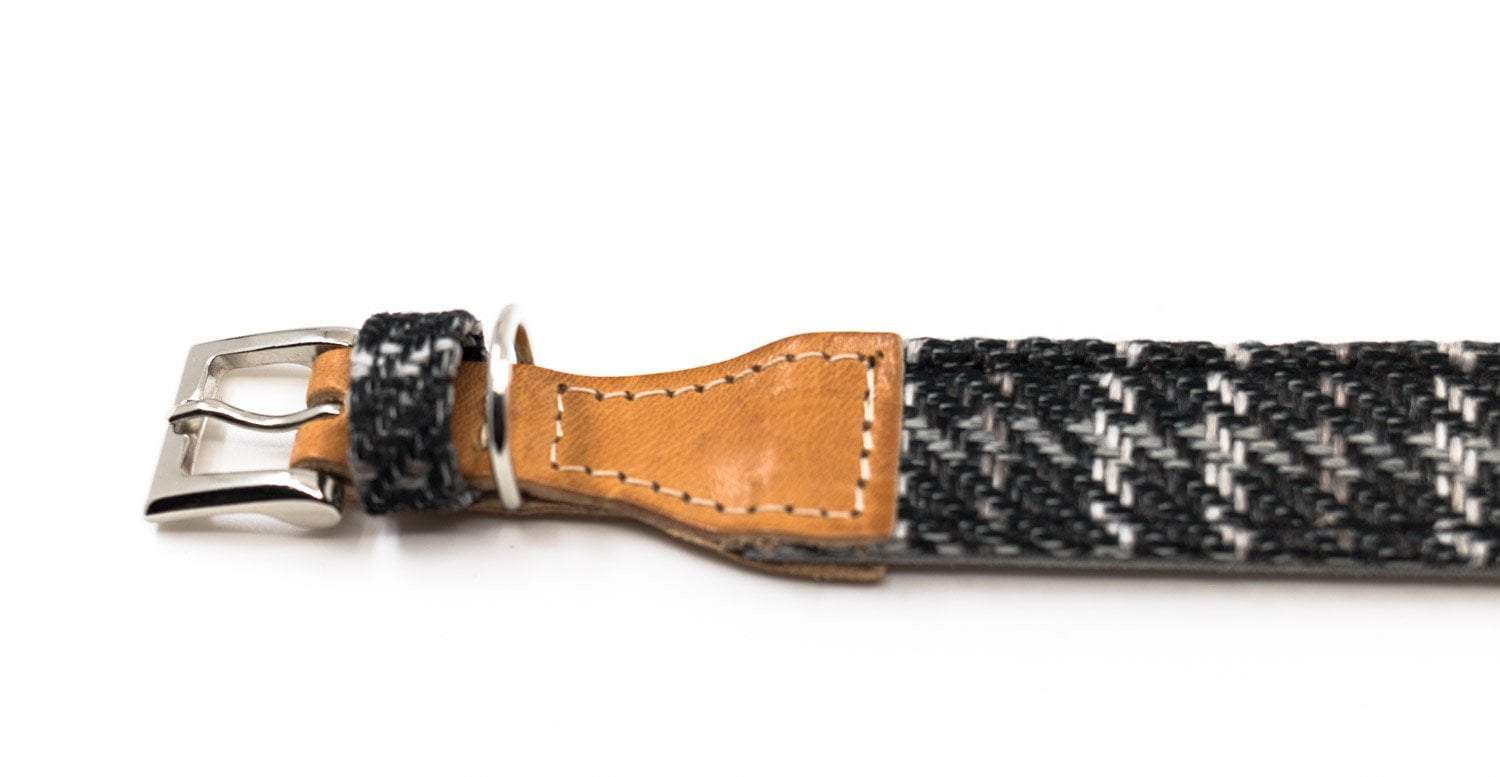 Tweed & Leather Dog Collar - Ascot - Ralph & Co