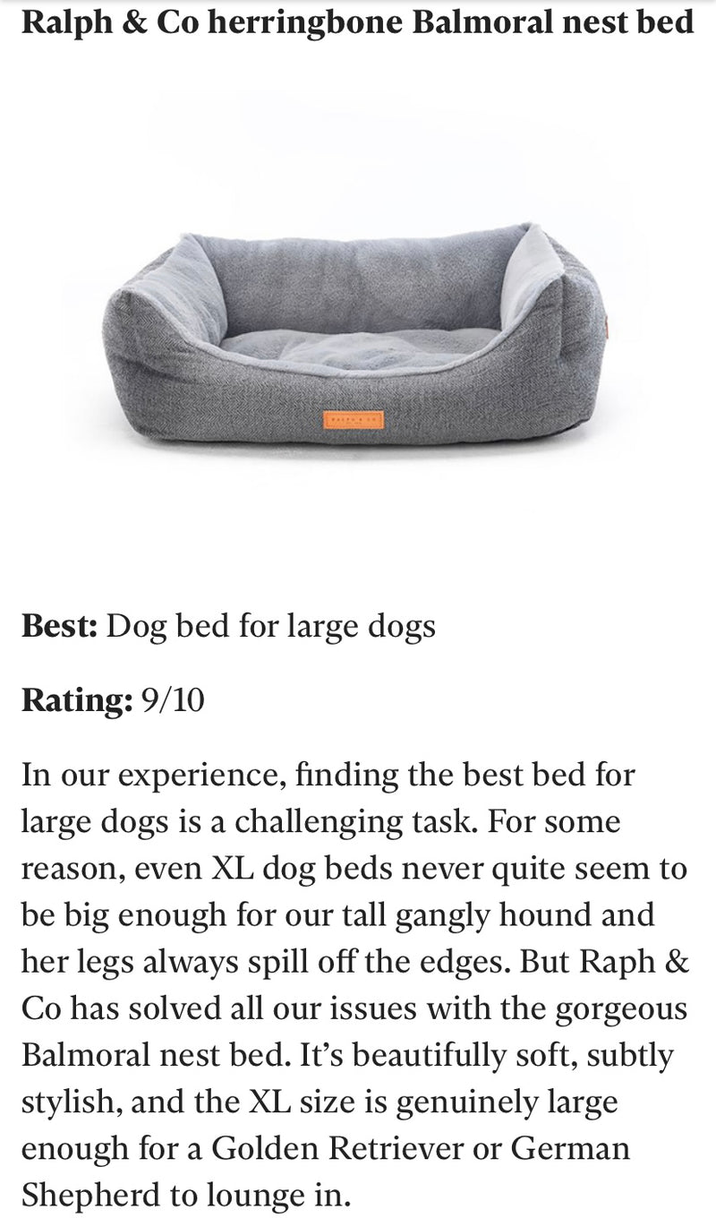 Herringbone Nest Dog Bed | Balmoral