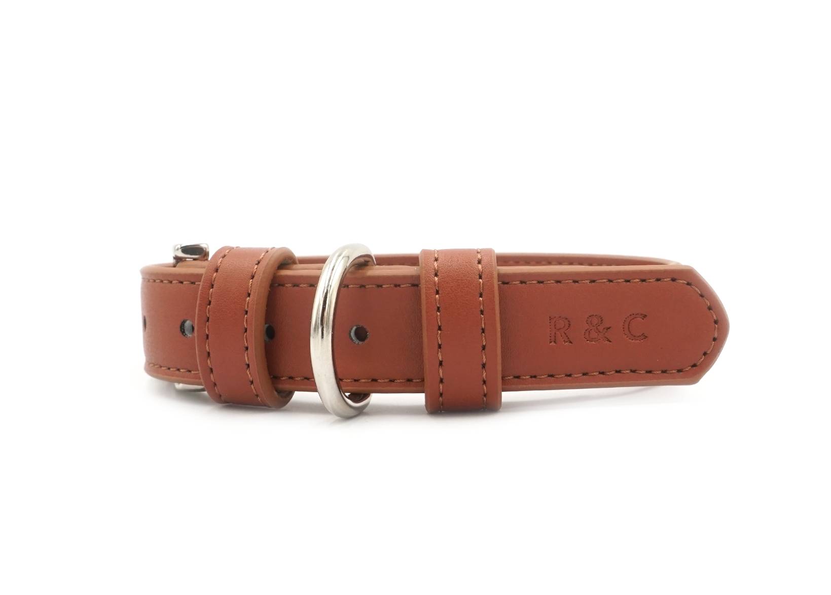 Brown Leather Dog Collar - Ralph & Co