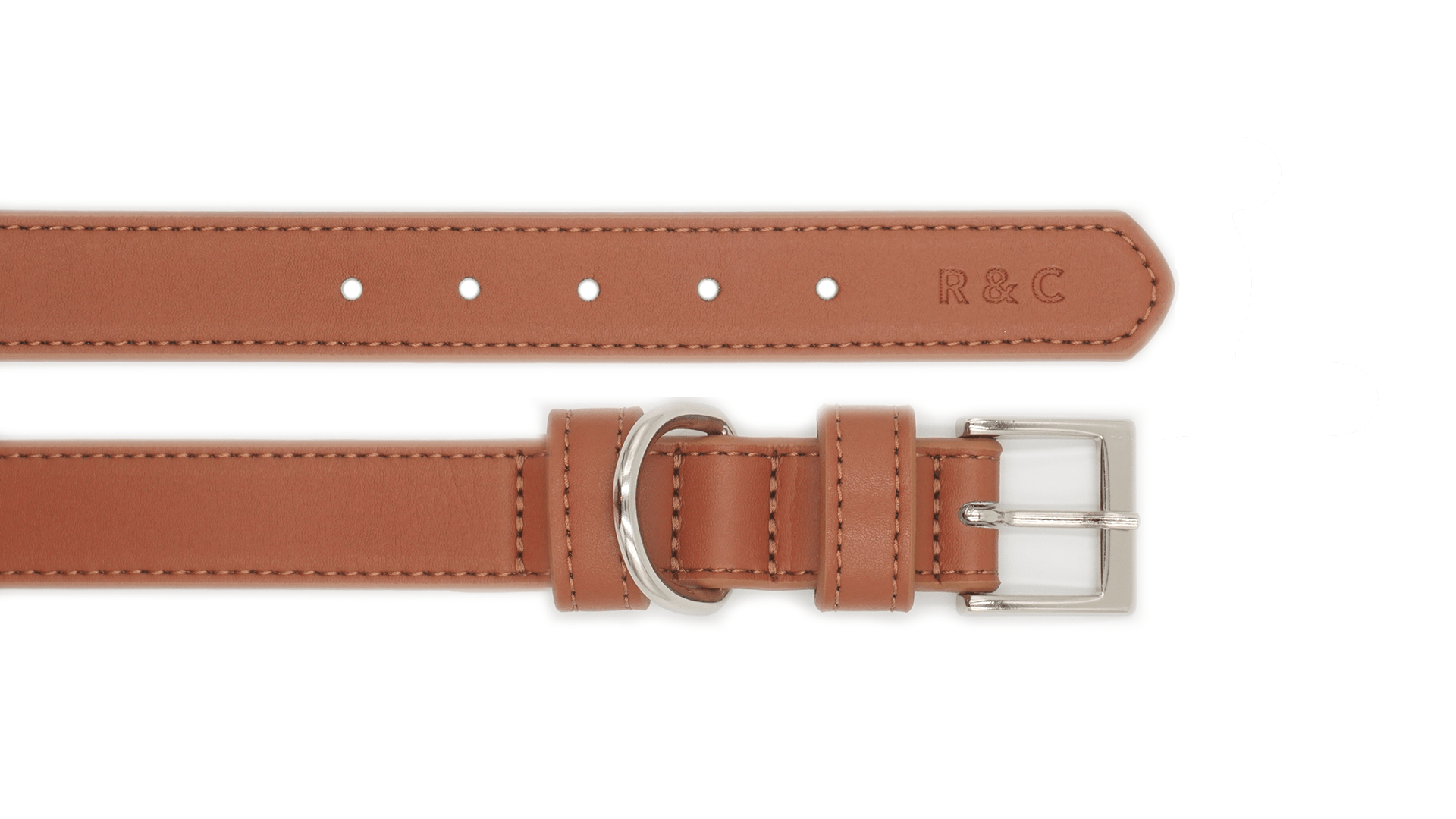 Brown Eco Leather Dog Collar - Ralph & Co