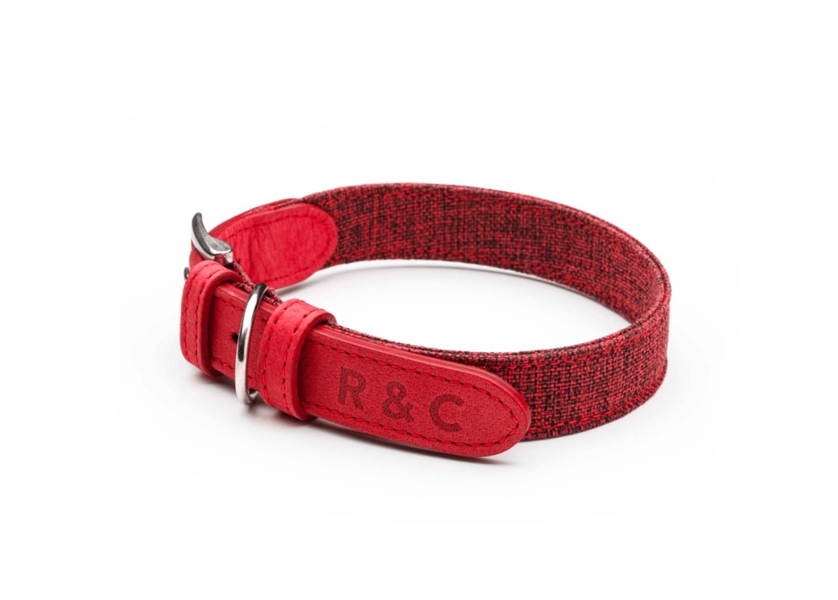 Fabric & Leather Collar - Etna