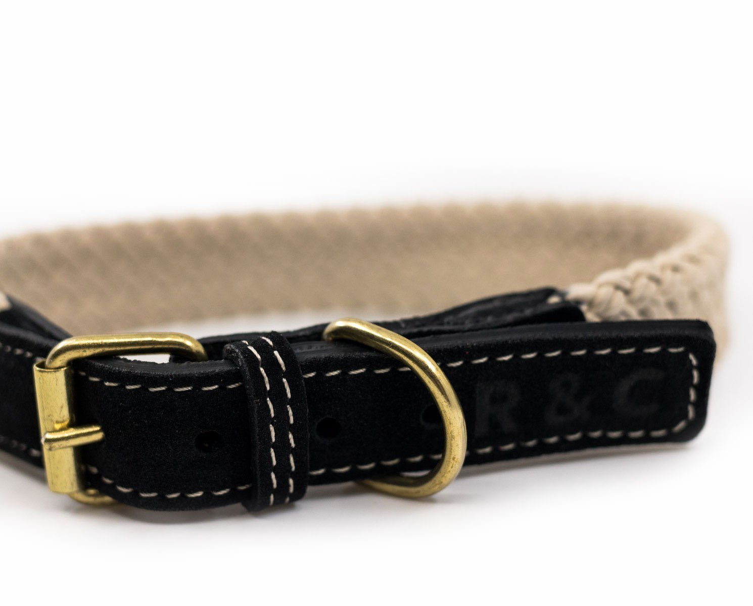 Flat Rope Dog Collar - Black - Ralph & Co