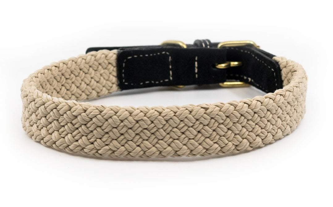 Flat Rope Dog Collar - Black - Ralph & Co