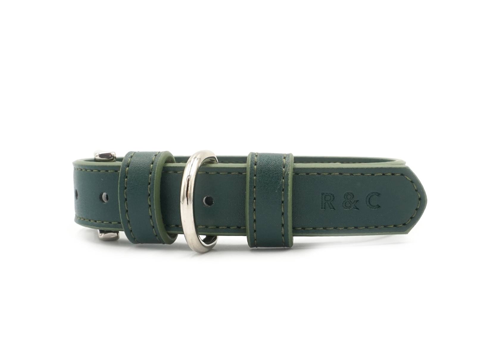 Green Eco Leather Dog Collar - Ralph & Co