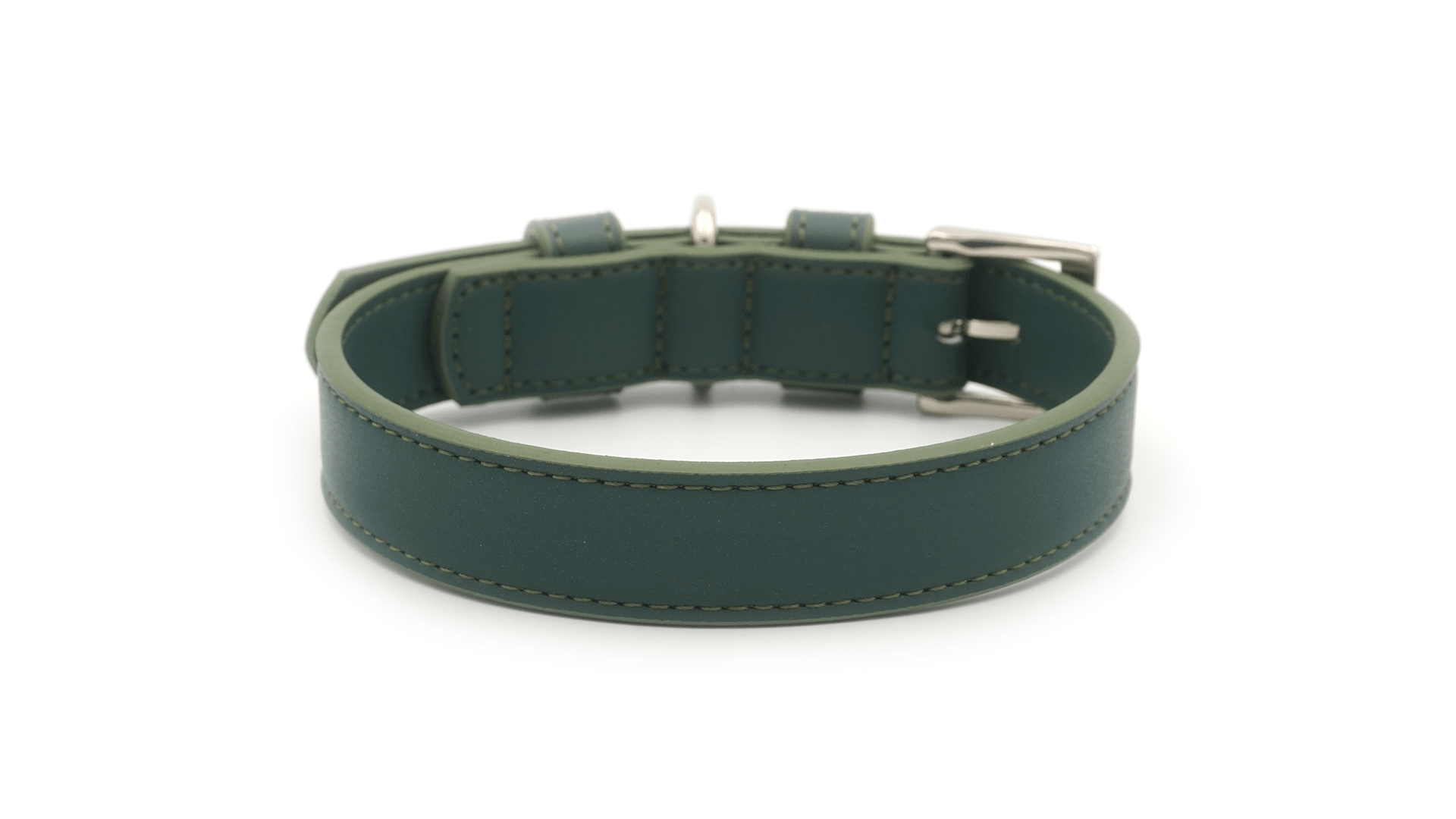 Green Leather Dog Collar - Ralph & Co