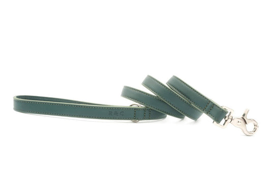Green Leather Dog Lead - Ralph & Co