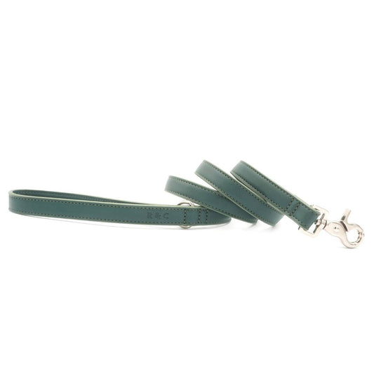 Green Leather Dog Lead - Ralph & Co