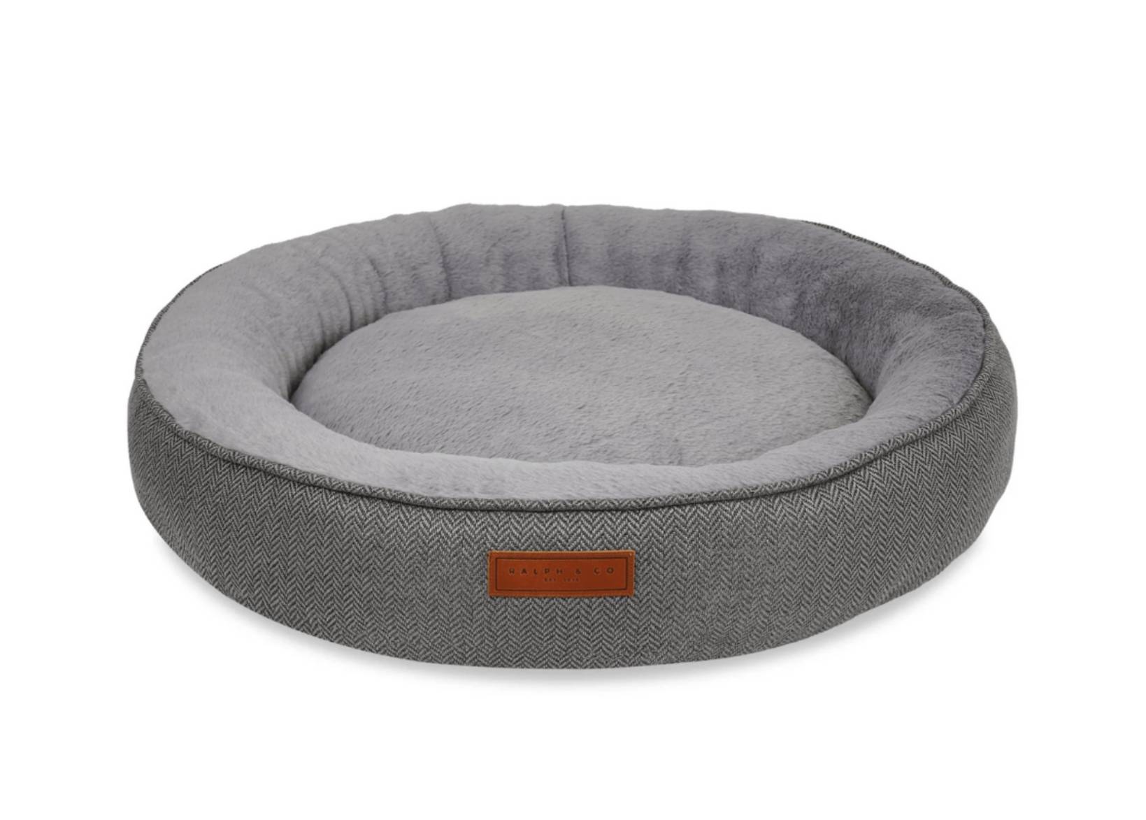 Herringbone Donut Dog Bed | Balmoral - Ralph & Co