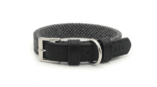 Herringbone & Leather Collar - Balmoral - Ralph & Co