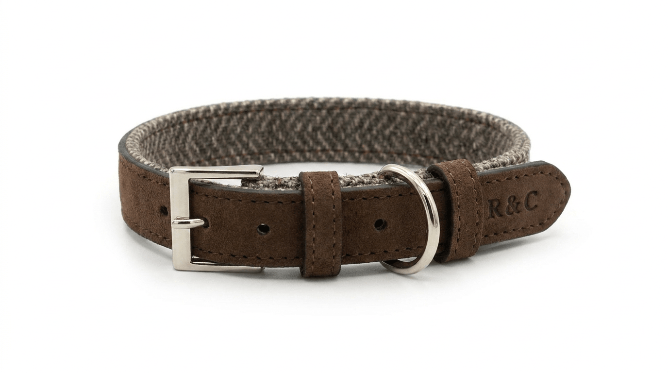 Herringbone & Leather Collar - Lincoln - Ralph & Co
