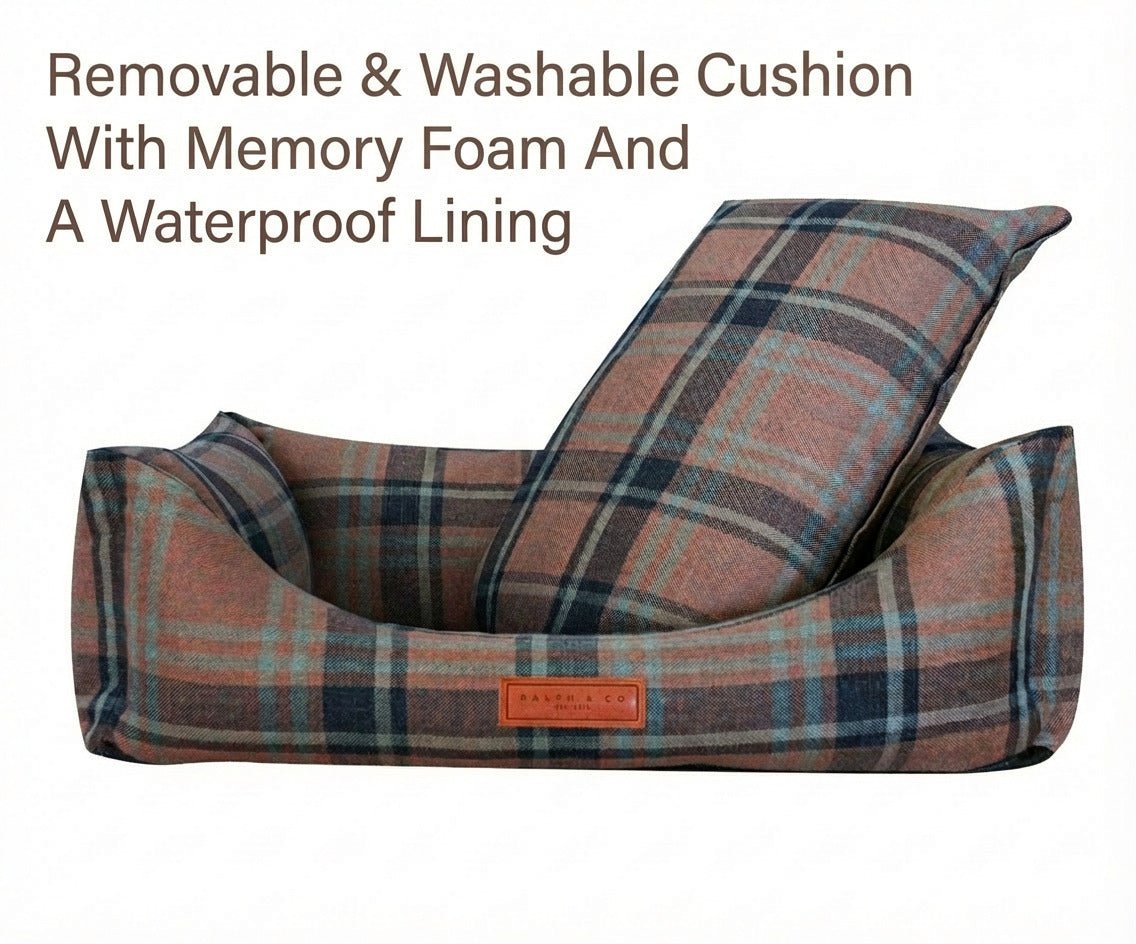 Luxury Tartan Dog Bed With Removable Covers | Marlow - Ralph & Co
