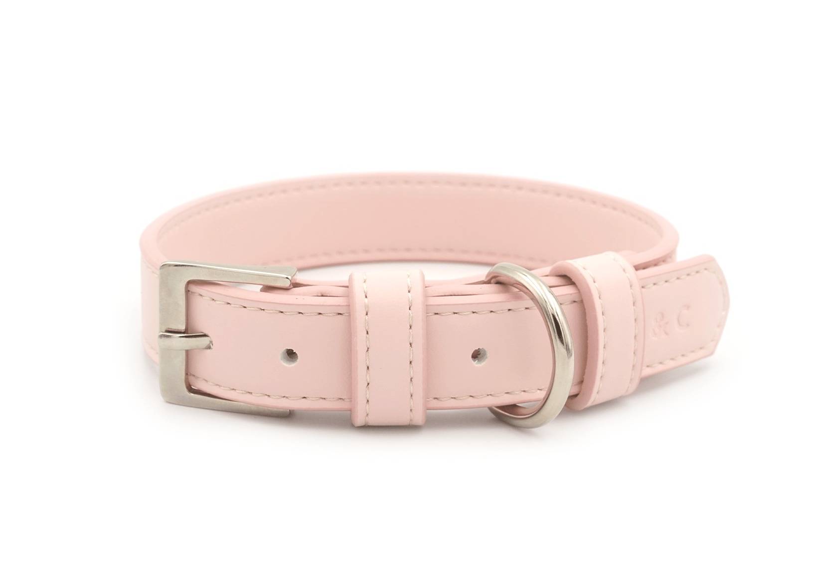 Pink Eco Leather Dog Collar - Ralph & Co