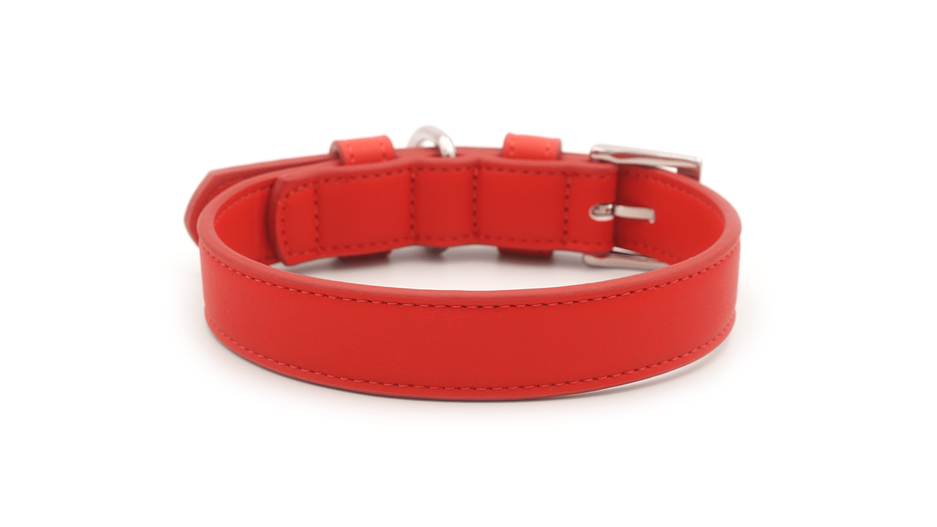 Red Eco Leather Dog Collar - Ralph & Co