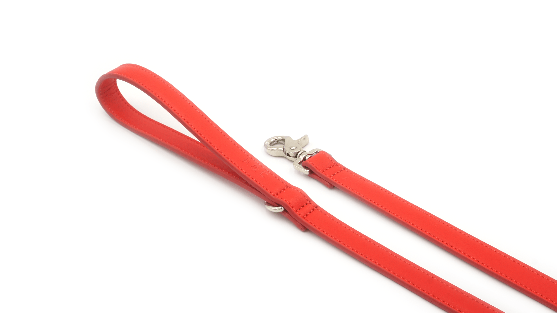 Red Leather Dog Lead - Ralph & Co