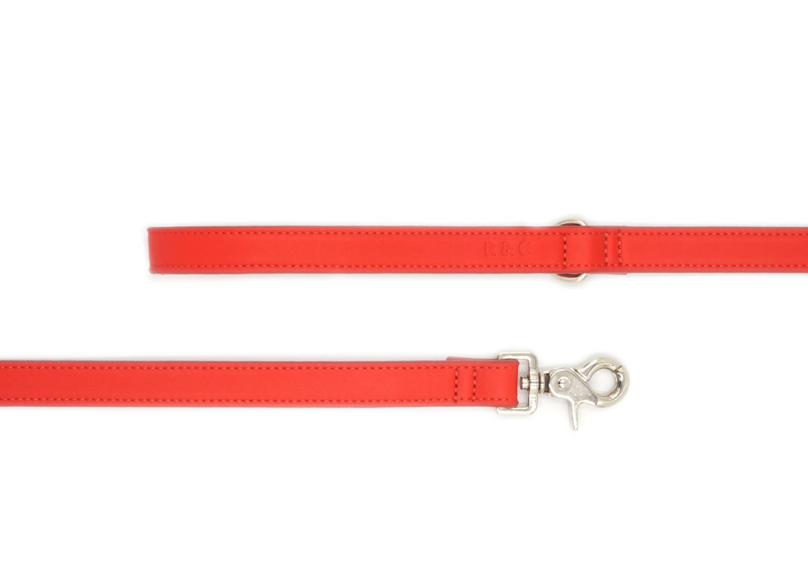 Red Eco Leather Dog Lead - Ralph & Co