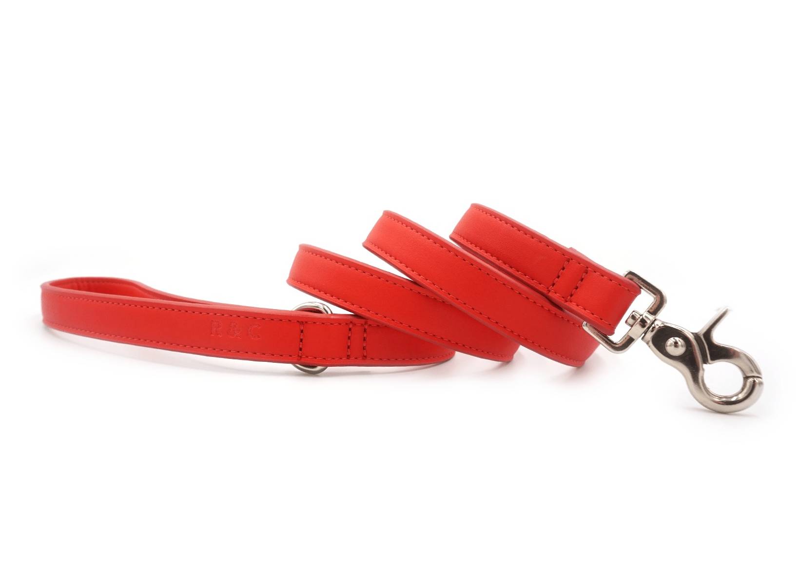 Red Eco Leather Dog Lead - Ralph & Co