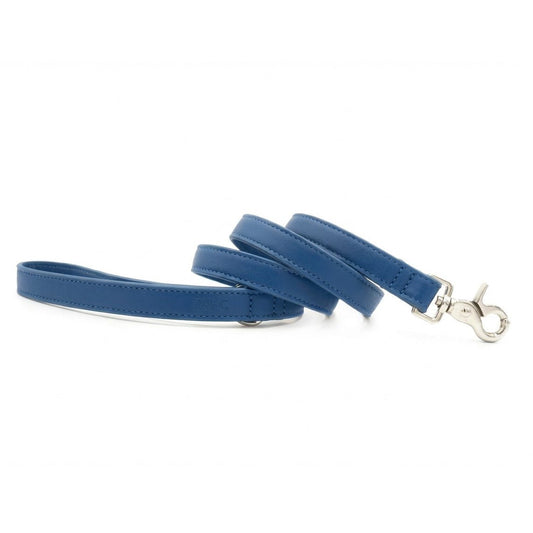 Royal Blue Leather Dog Lead - Ralph & Co