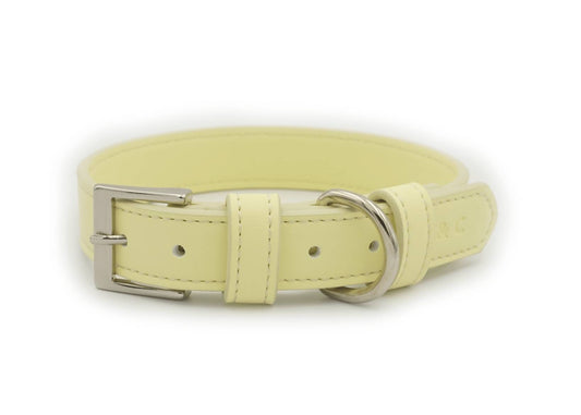 Yellow Leather Dog Collar - Ralph & Co