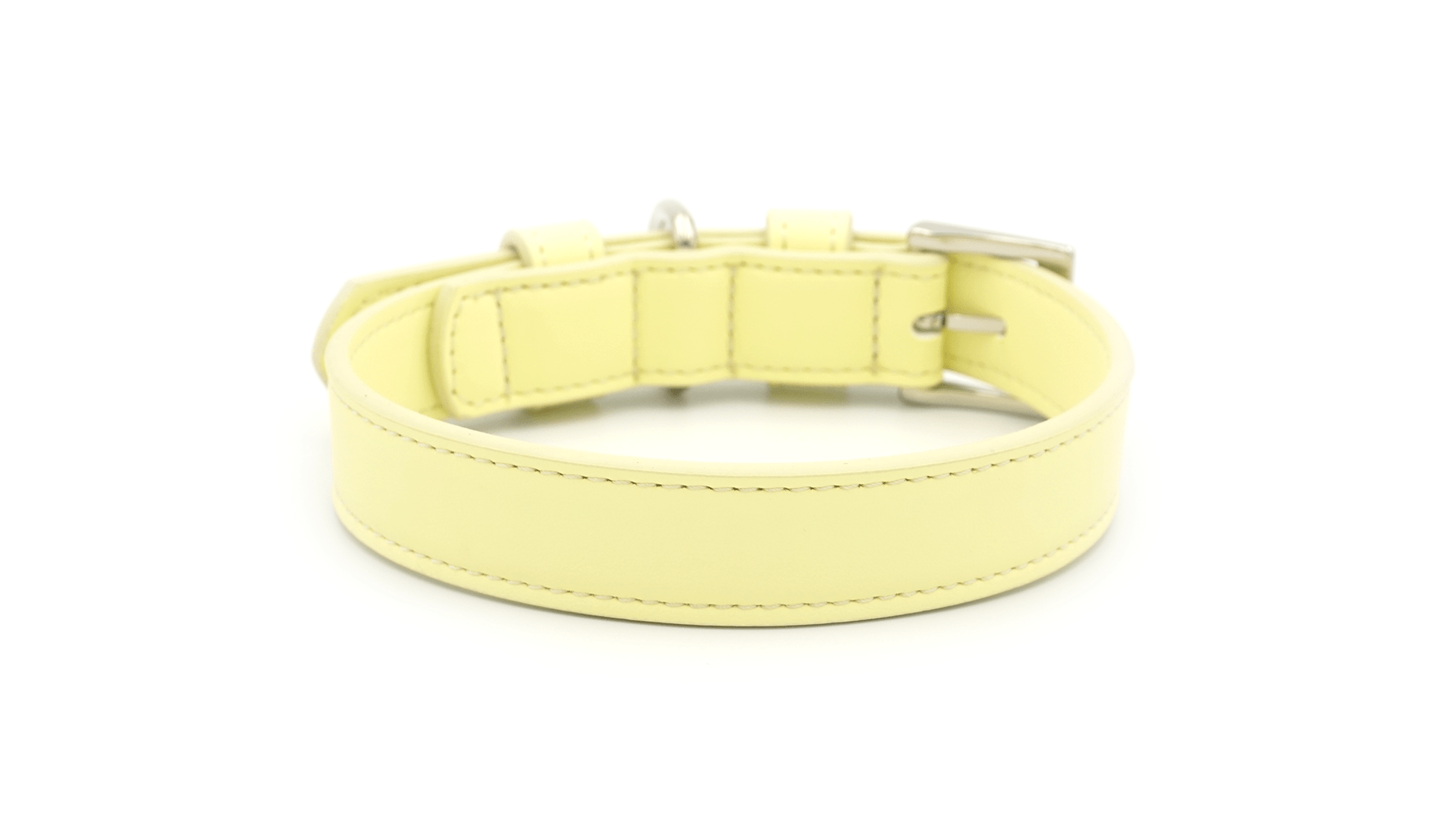 Yellow Leather Dog Collar - Ralph & Co