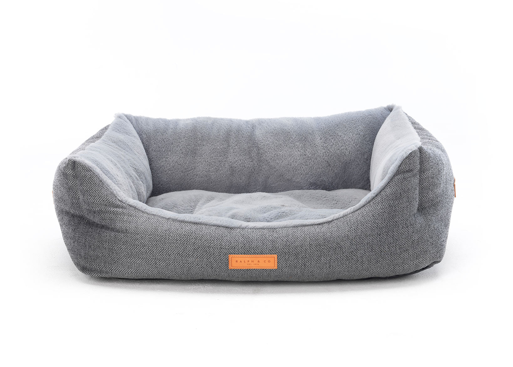 Herringbone Grey Dog Bed | Balmoral
