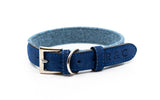 Luxury Blue Leather Dog Collar