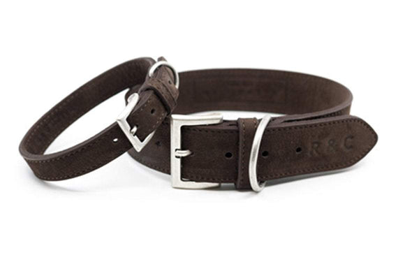 Dark Brown Dog Collar Thin & Wide