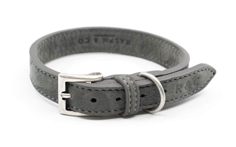 Grey Nubuck Dog Collar - Garda